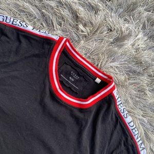 Guess Black Logo Mens Polo